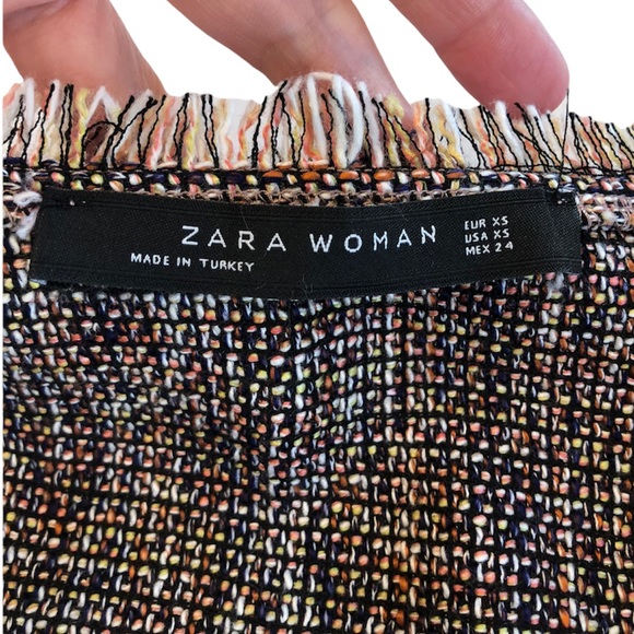 Zara Multicolor Tweed Frayed Sleeveless Tank Top Size XS - Picture 10 of 13